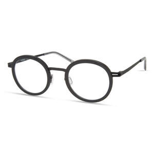 Modo 4543A Black Optical Eyeglasses Round Acetate Frame Titanium Lightweight